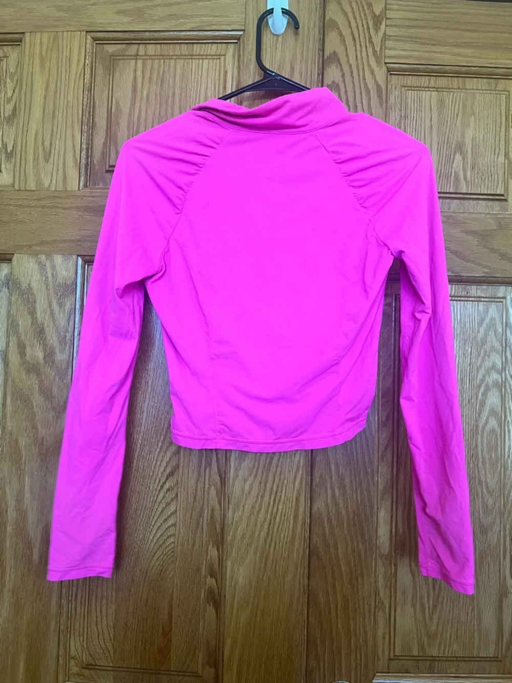 Lilly Pulitzer - Luxletic Hot Pink Cropped Quarter-Zip - Picture 4 of 4